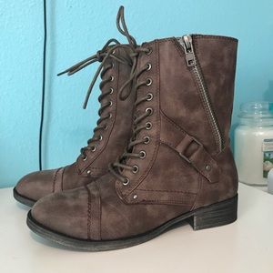 Brown Combat Boots